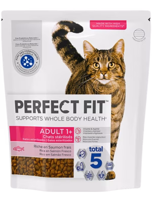 PERFECT FIT ADULT 1+ Croquettes Saumon Chat Stérilisé
