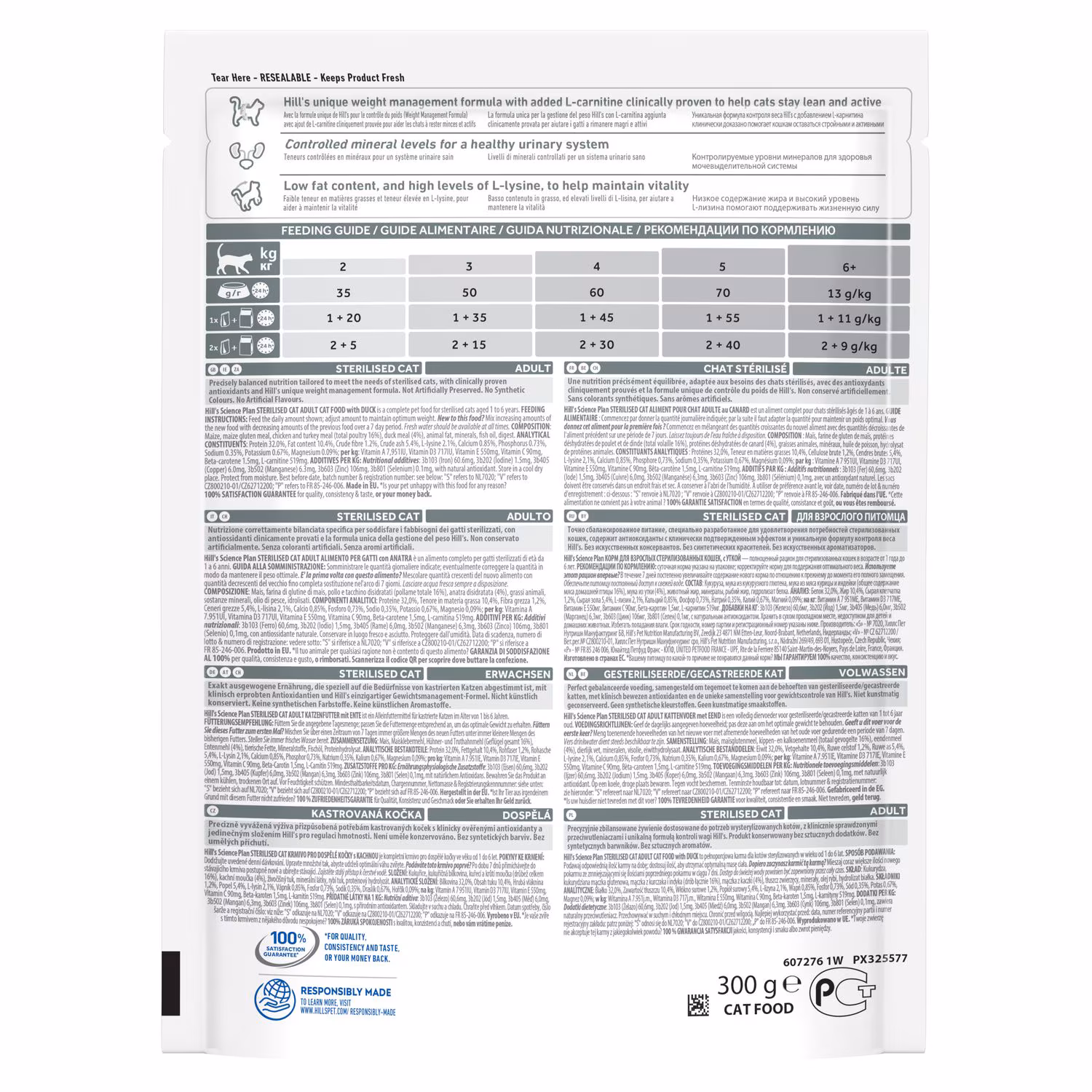 HILL'S Chat Adult Sterilised Cat Canard – Image 2