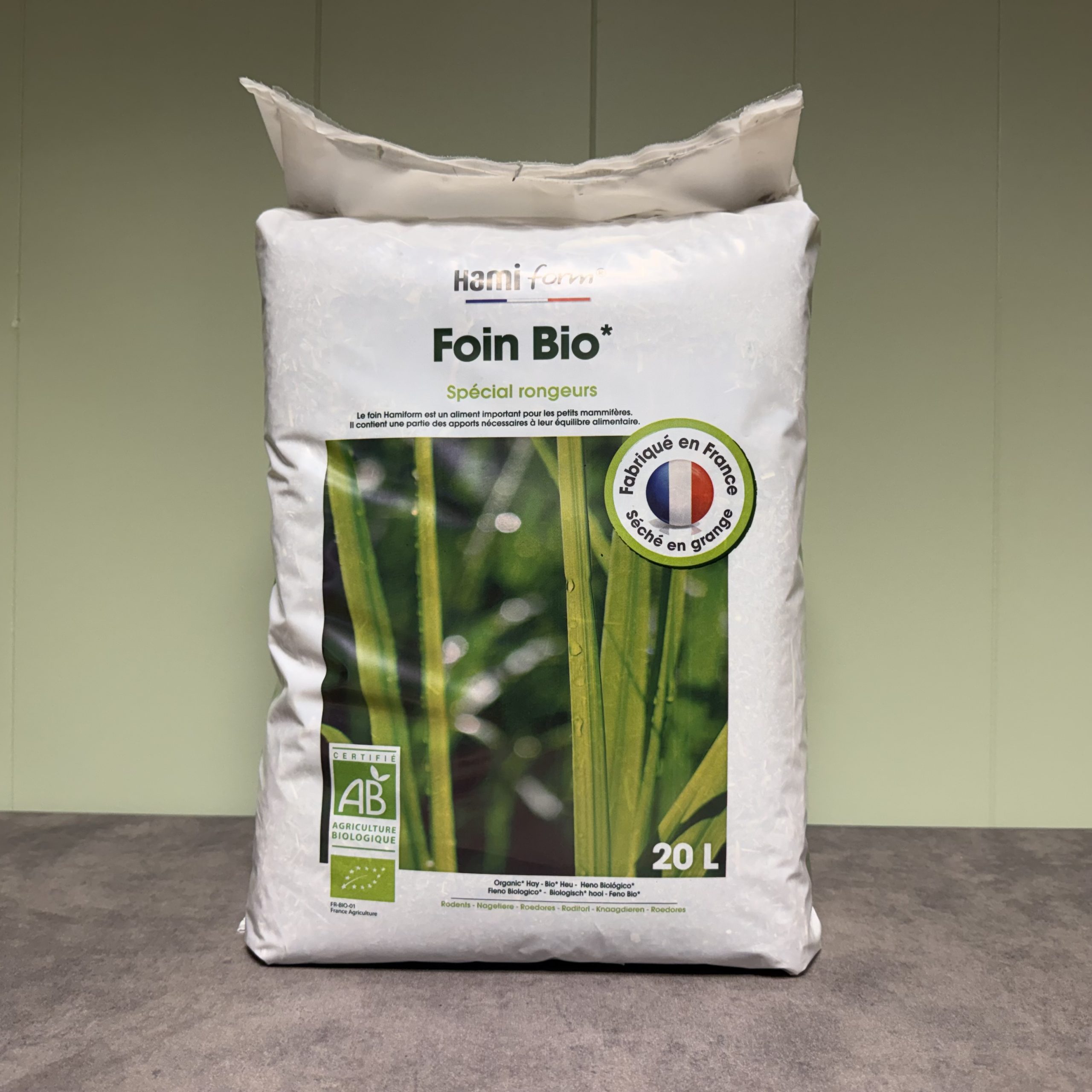 HAMIFORM Foin Bio naturel issu de l'agriculture biologique pour lapins et rongeurs