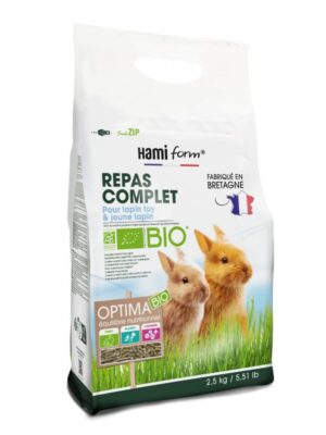 HAMIFORM Premium Optima+ BIO Repas complet Lapin Toy Et Jeune Lapin