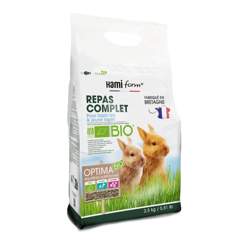 HAMIFORM Premium Optima+ BIO Repas complet Lapin Toy Et Jeune Lapin