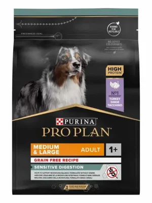 PROPLAN MEDIUM & LARGE - ADULT - SENSITIVE DIGESTION GRAIN FREE riche en dinde
