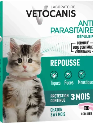 VETOCANIS Collier Antiparasitaire Répulsif Chat
