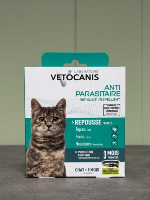 VETOCANIS Collier Fluo Répulsif Antiparasitaire Chat