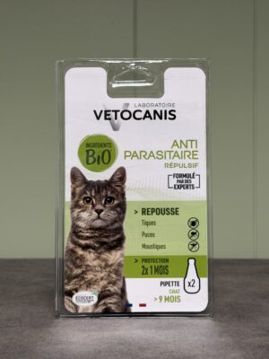 VETOCANIS Pipette Antiparasitaire Répulsive BIO Chat