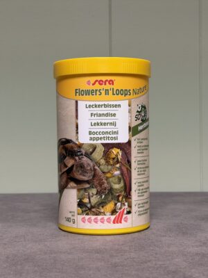 SERA Flowers'n'Loops Nature friandise naturelle aux fleurs séchées pour tortues terrestres et reptiles herbivores