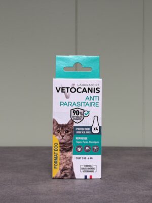 VETOCANIS Pipette Antiparasitaire Répulsive Chat ECO PACK