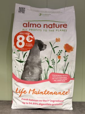 ALMO NATURE Life Maintenance Saumon Frais L croquettes au saumon frais pour chien adulte de grande race