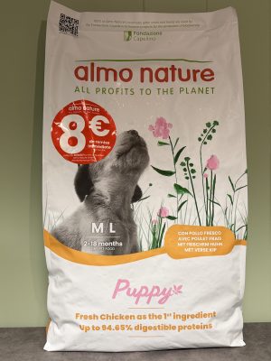 ALMO NATURE Puppy Poulet Frais M-L croquettes au poulet frais pour chiot de moyenne et grande race